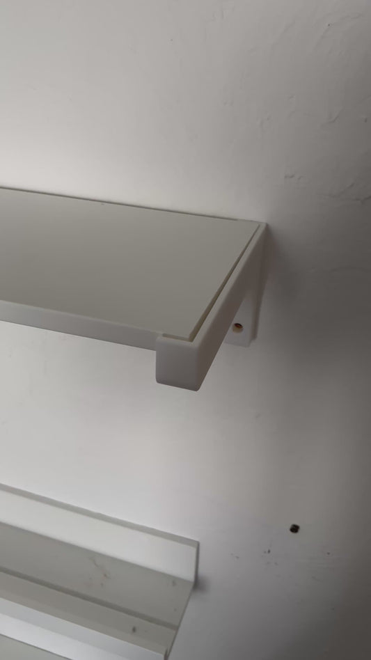 Étagère DeskBlock Essentiel – Équerres 3D + Planche IKEA blanche